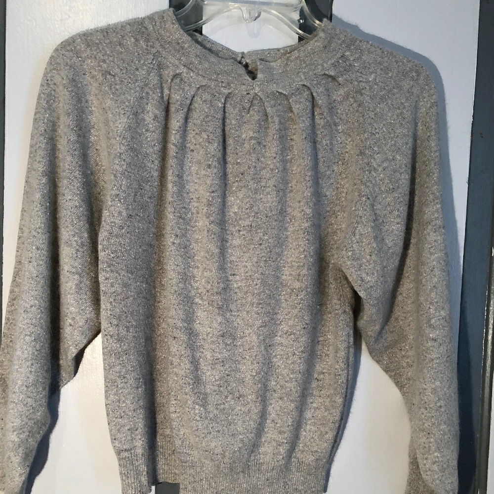 50's style, vintage, heather gray prep sweater